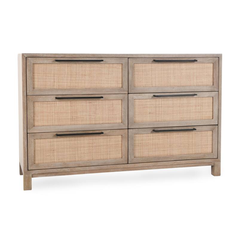 Classic Home Jensen Six-Drawer in Light Brown