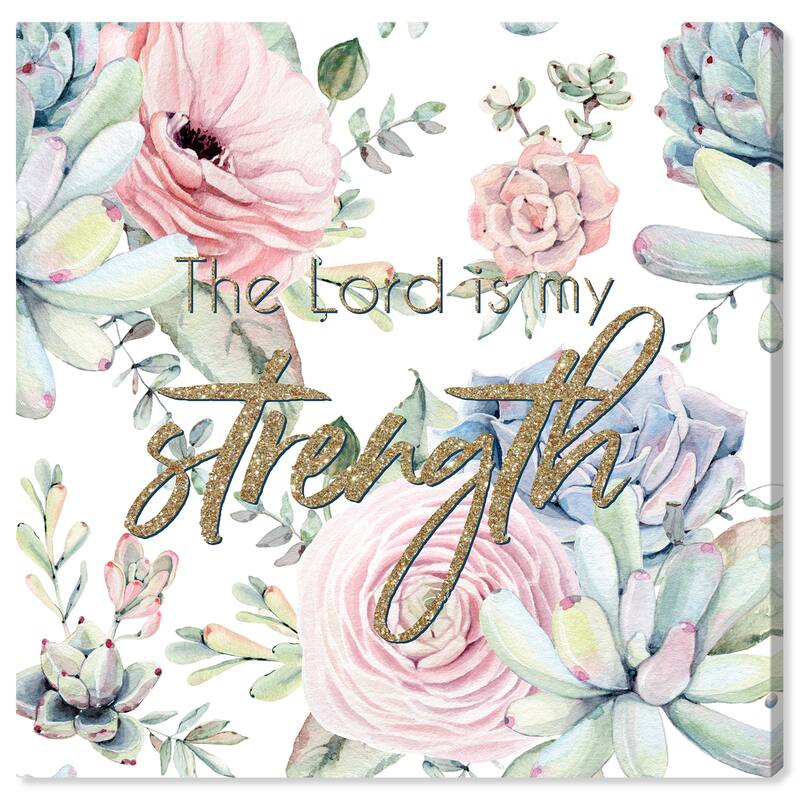 Wynwood Studio Canvas Floral and Botanical The Lord is White and Farmhouse Wall Art Canvas Print