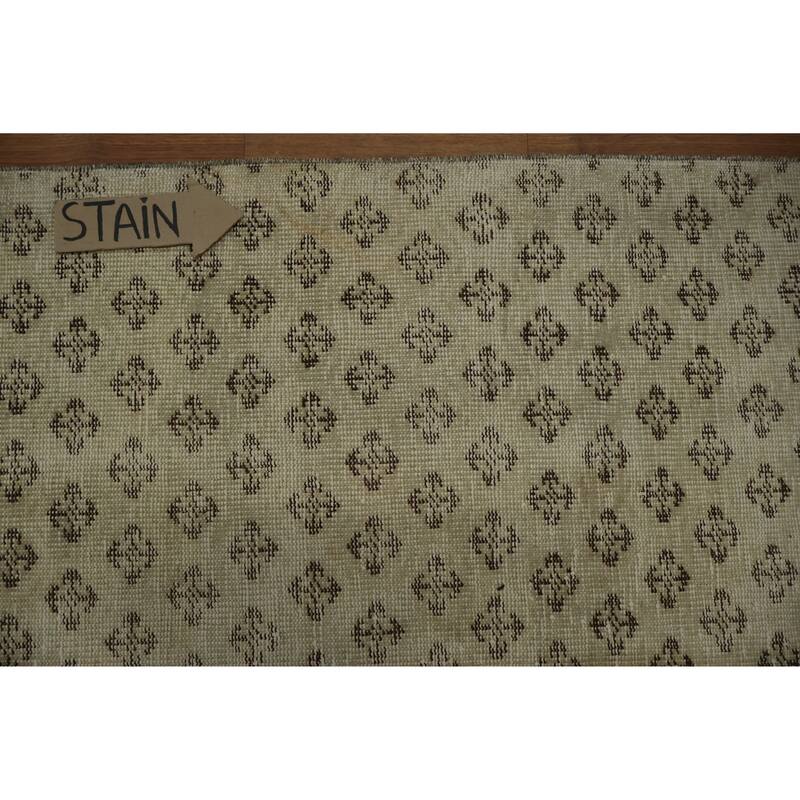 Hand Knotted Oriental 100% Wool Carpet Transitional Floral Beige & Ivories Anatolian Area Rug - 9' 3'' X 5' 10''