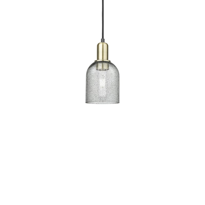 Innovations Lighting 716-1P-10-5 Caledonia Pendant Caledonia 5" Wide - Black Antique Brass / Charcoal