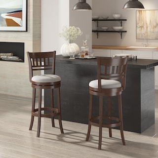 Rovinj Lattice Back 29"H Swivel Bar Stool - Lattice-Back