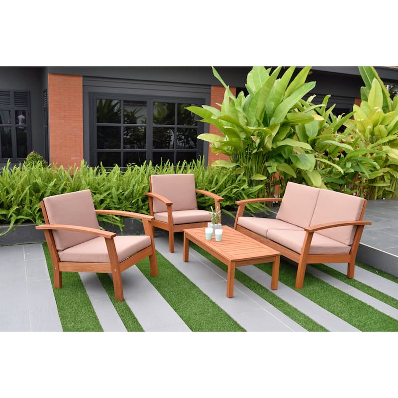 Tottenville 4-piece Patio Conversation Set by Havenside Home
