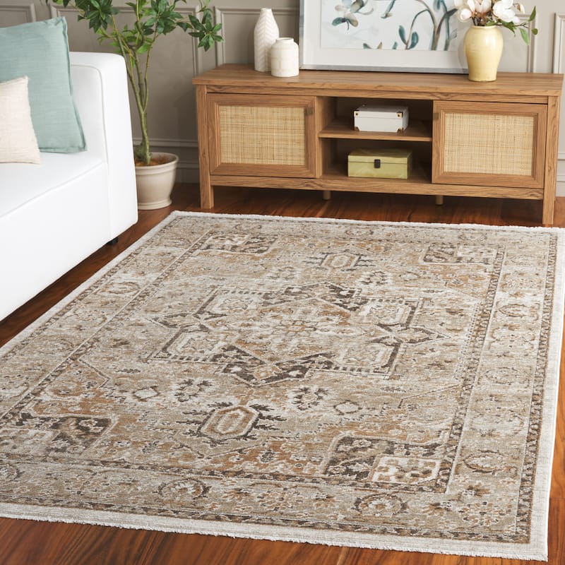 SAFAVIEH Hazel Liridona Traditional Oriental Rug - 4' x 6' - Beige/Brown