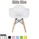 preview thumbnail 17 of 15, Modern Kids Toddler Chair Armchair With Arms Natural Wood Legs Dowel Eiffel Kitchen Bedroom Desk Montessori School White