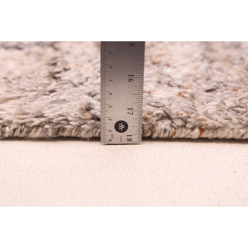 ECARPETGALLERY Hand-knotted Tangier Grey Wool Rug - 5'0 x 8'3