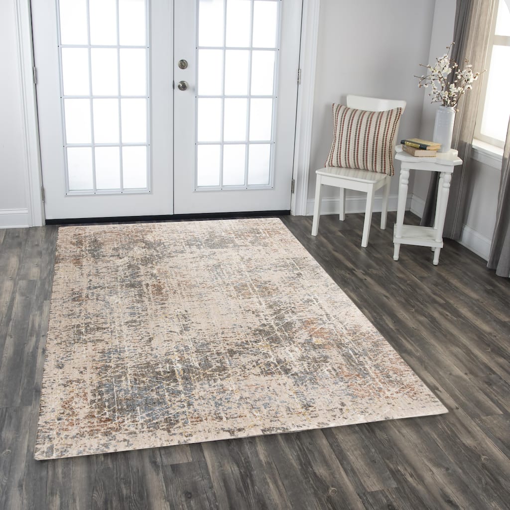 Alora Decor Lake Transitional Beige/Multi Recycled Polyester Area Rug