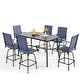 preview thumbnail 16 of 67, 7-Piece Patio Bar Stool Set Textilene Swivel Stools