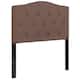 Arched Button Tufted Upholstered Headboard - Camel - Twin
