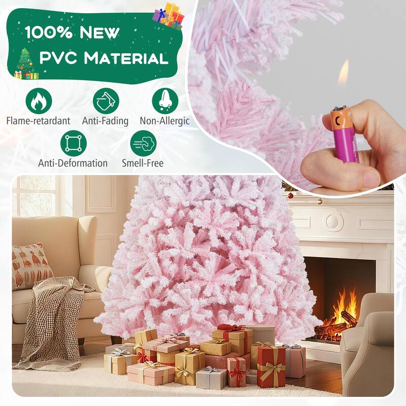 Costway 5/6/7/8 FT Artificial Christmas Tree with 456/820/1264/1774 - See Details