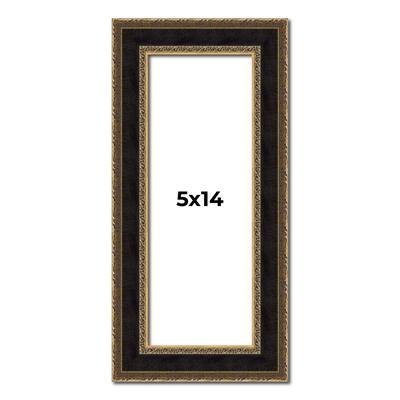 5x14 Frame Gold Antique Vintage Sold Wood Picture Frame | 1.75 Inch