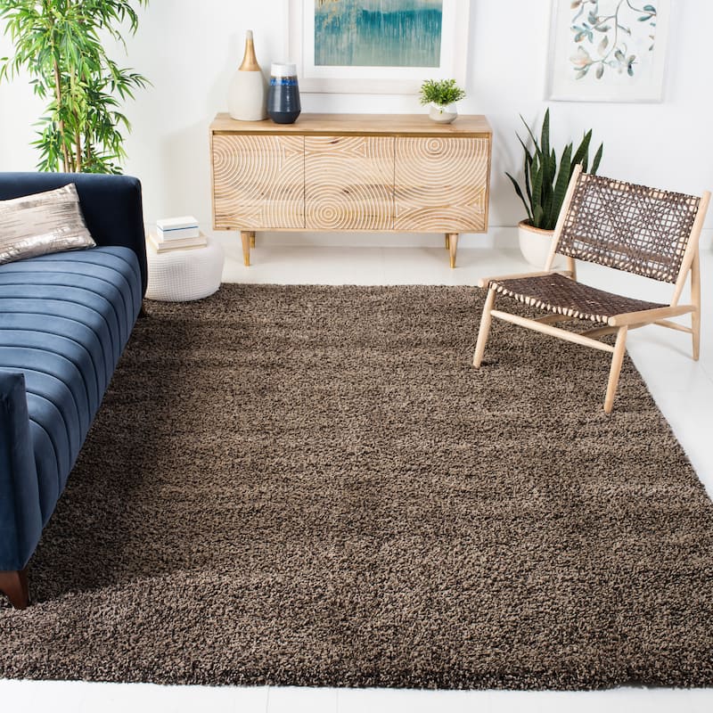 SAFAVIEH California Premium Shag Izat 2-inch Thick Area Rug - 9'6" x 13' - Mushroom