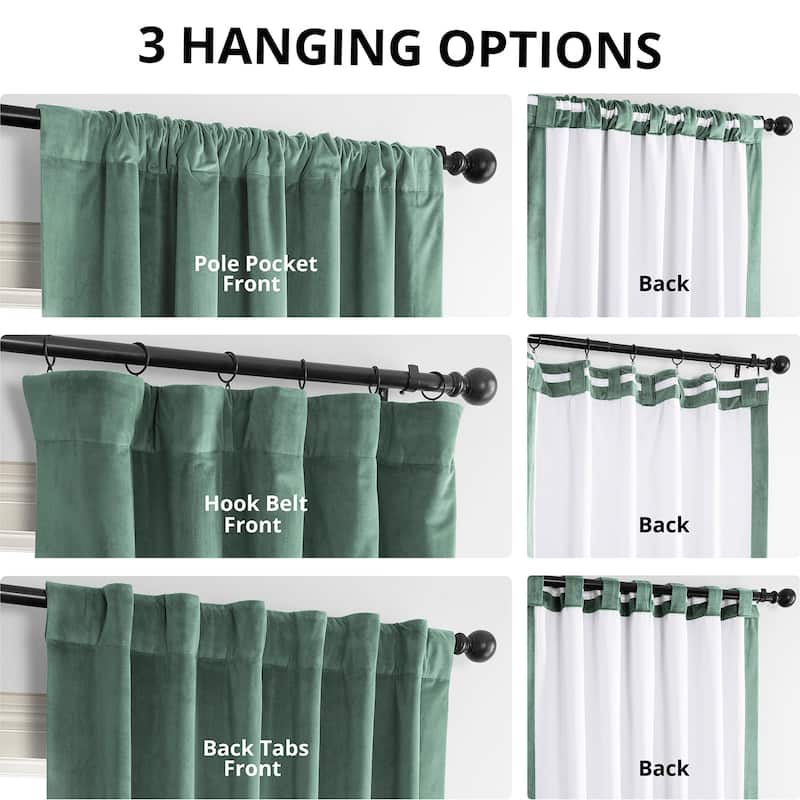 Exclusive Fabrics Signature Velvet Blackout Curtain 108 Inches Long (1 Panel)