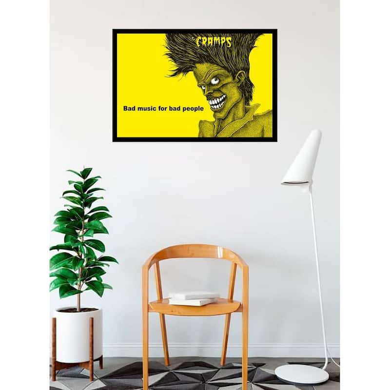 Cramps Bad Music Framed Poster - 24 x 36 Inch