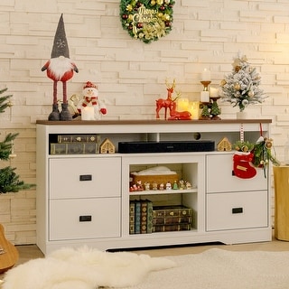 Farmhouse Sideboard Buffet Cabinet with 4 Drawers - 59 INCH
