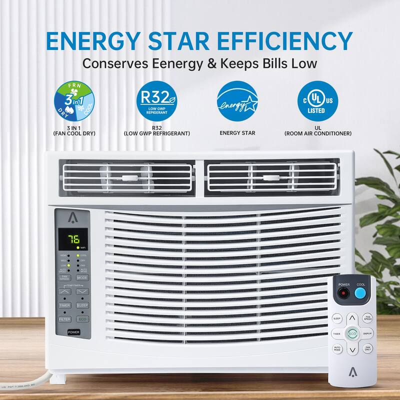 6000 BTU Window Air Conditioner for Home and Office Use with Wifi - N/A
