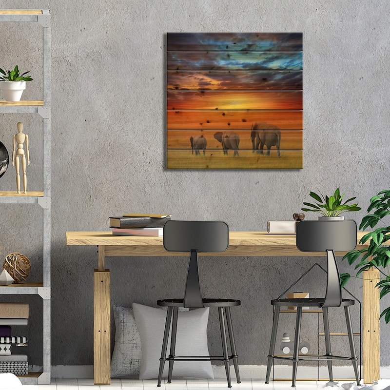 The Future Is Bright Print On Wood by Ben Heine - Multi-Color