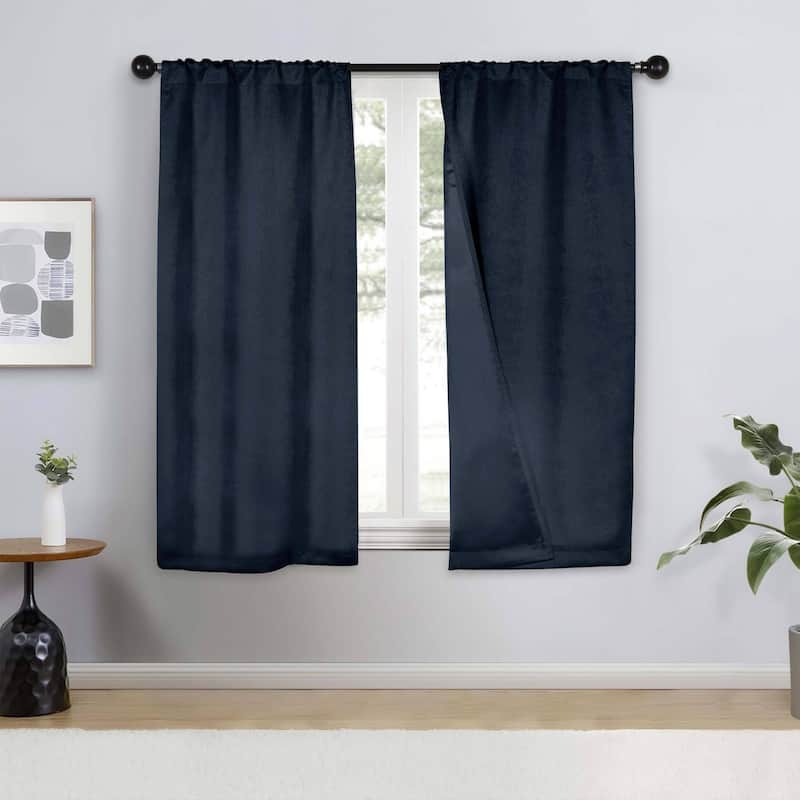 Superior Senna Washable Room Darkening Curtains, Set of 2 Panels