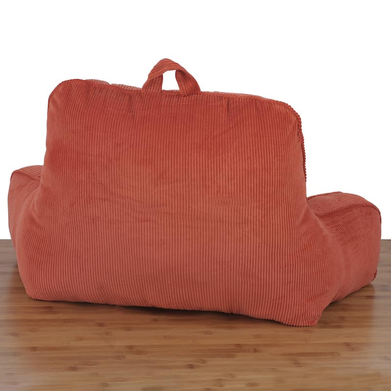 Cotton Corduroy Lounger Bed Rest Pillow Adjustable DIY Filling