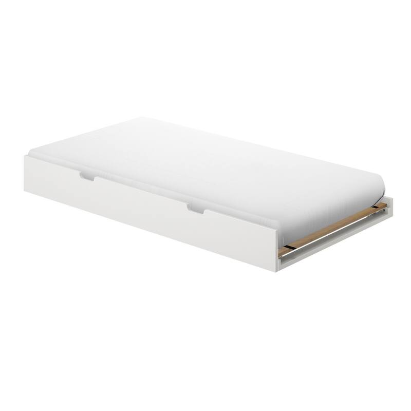 Max and Lily Twin Size Trundle Bed - White