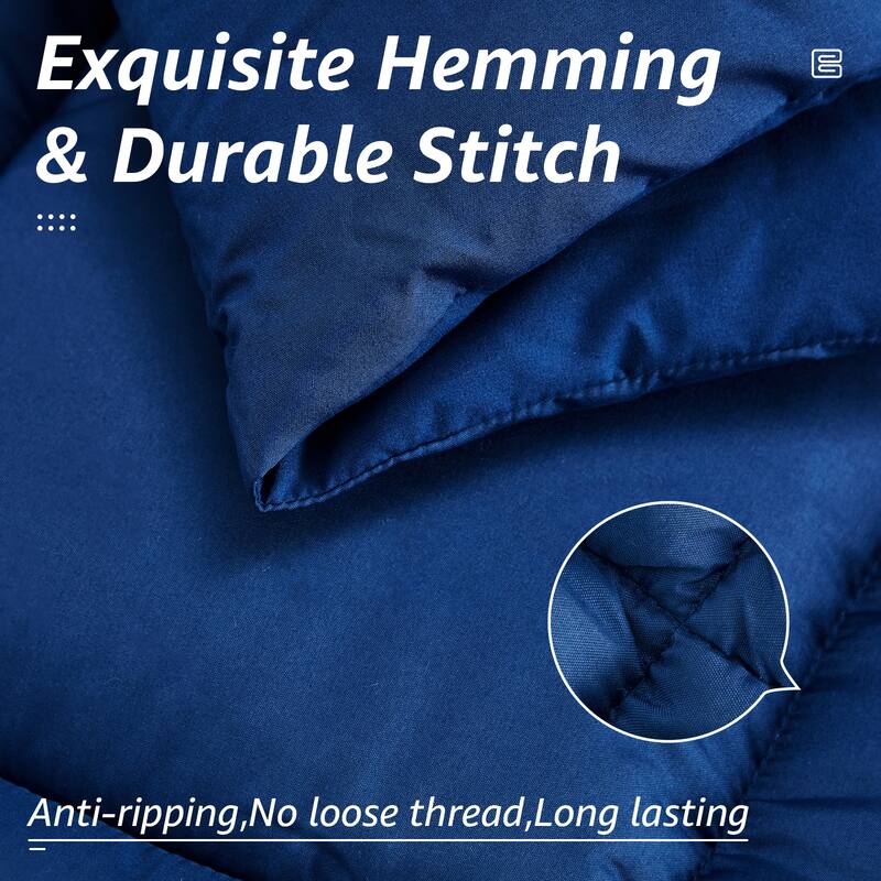 All Season Ultra Soft Fiber Machine Washable Quilted Comforter/Duvet Insert with Corner Tabs Comforter