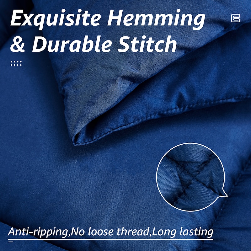 All Season Ultra Soft Fiber Machine Washable Quilted Duvet Insert with