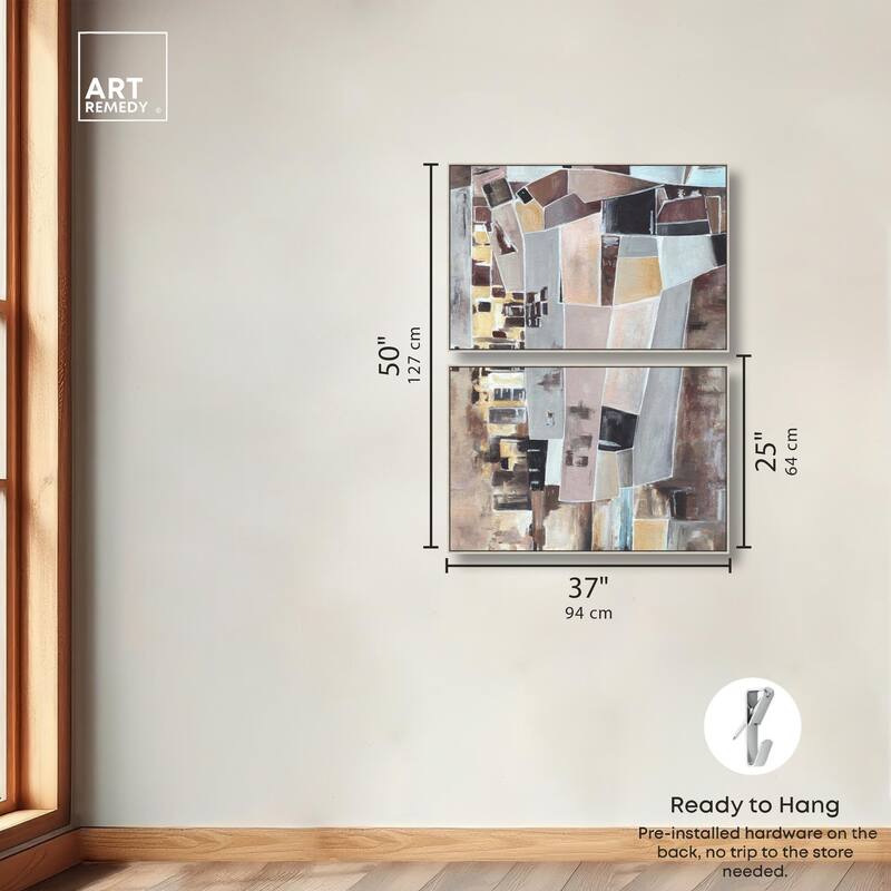 Wall Fragments Canvas Set of 2 by Art Remedy