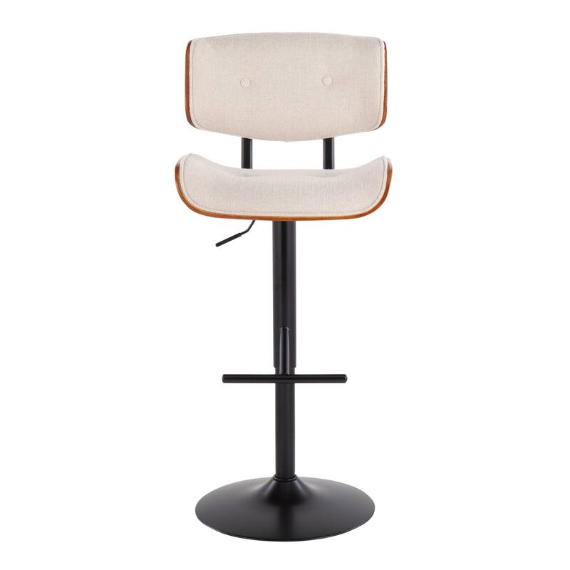 Carson Carrington Leksand Adjustable Bar Stool with Straight T Footrest (Set of 2)