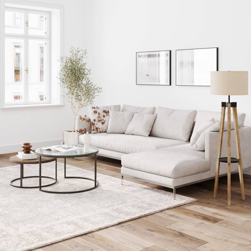 Nathan James Stella Round Nesting Coffee Table Set of 2