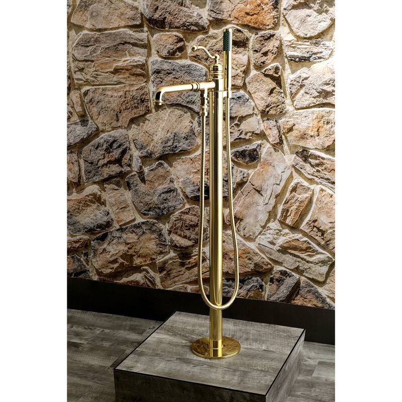 Kingston Brass English Country Freestanding Tub Faucet with Hand Shower