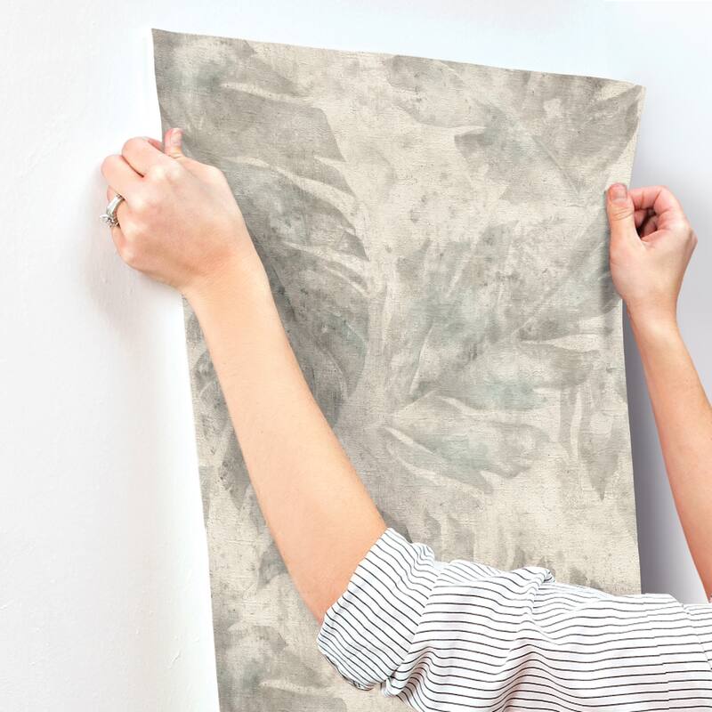 A-Street Prints Sanne Grey Palm Wallpaper
