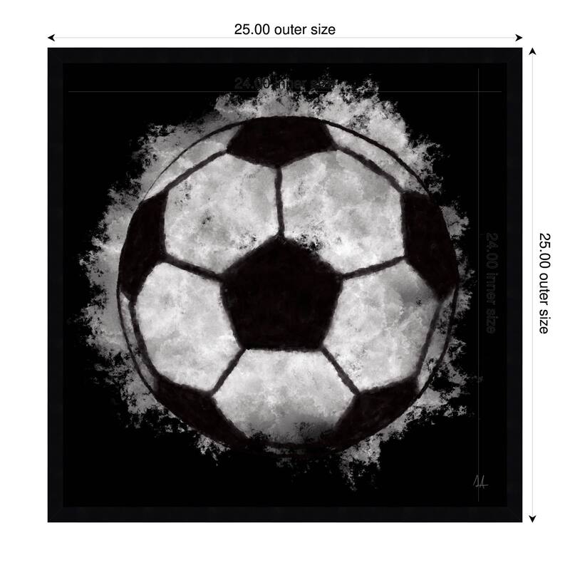 Amanti Art Framed Fabric Pinboard Let the Games Begin IV by Sarah Adams Printed Bulletin Board - Board Size 24 x 24