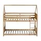 preview thumbnail 18 of 32, Twin Over Twin House Floor Bunk Bed with Headboards