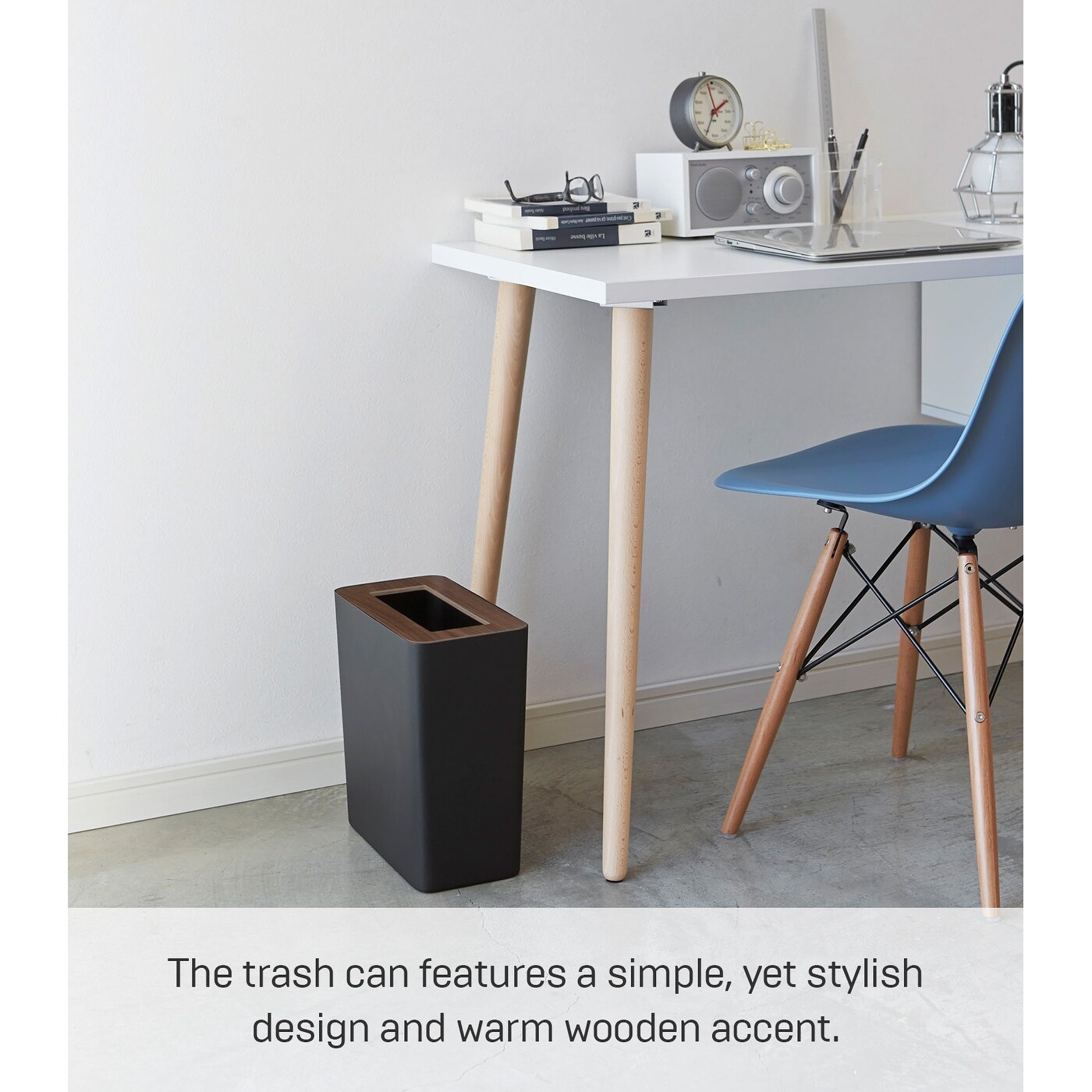 Yamazaki Home Trash Can - Two Styles, Steel & Wood