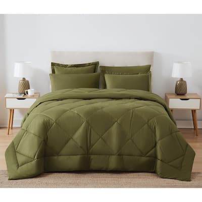 Cannon Solid Oversized Percale 3 Piece Comforter Set
