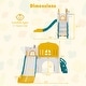 preview thumbnail 6 of 19, Gymax 9 in 1 Toddler Slide L Shaped Kids Slide & Climber Playset w/