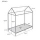 preview thumbnail 7 of 7, Kids Twin Metal House Bed Frame - Sturdy Platform Bed with Adjustable Height and Creative Playhouse Design