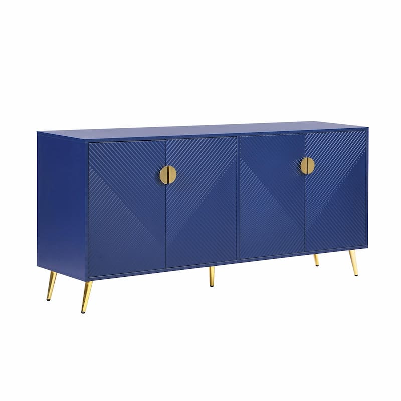 Modern TV Stand for 60+ Inch TV, Entertainment Center with Storage