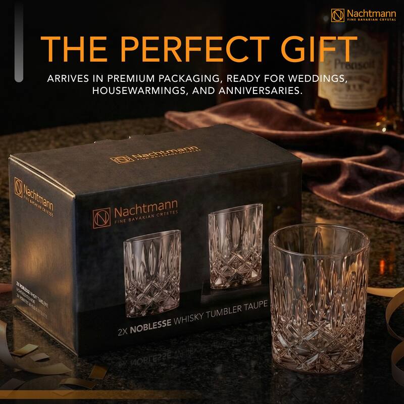 Nachtmann Set of 2 Noblesse Fine Glass Whiskey Tumblers