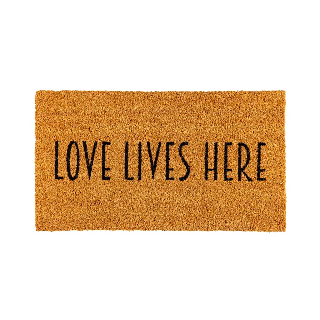 Love Lives Here Coir Mat