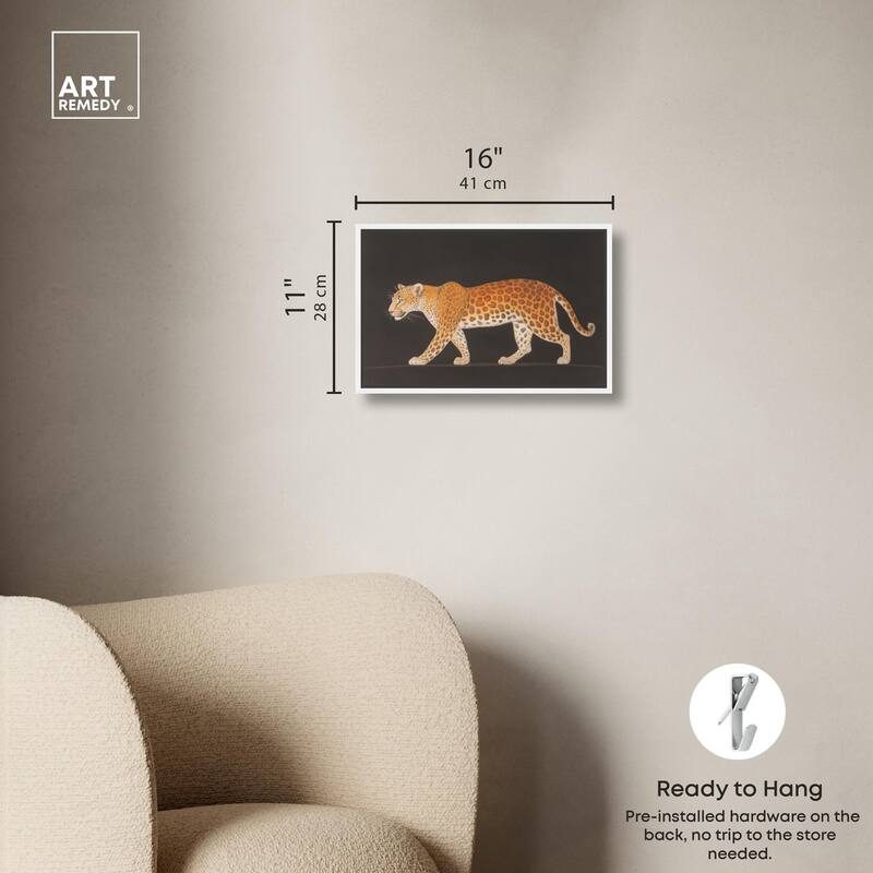 Golden Leopard Canvas by Art Remedy