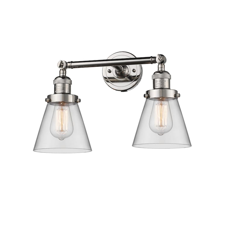 Innovations Lighting Small Cone 2 Light 16" Wide Bathroom Vanity Light