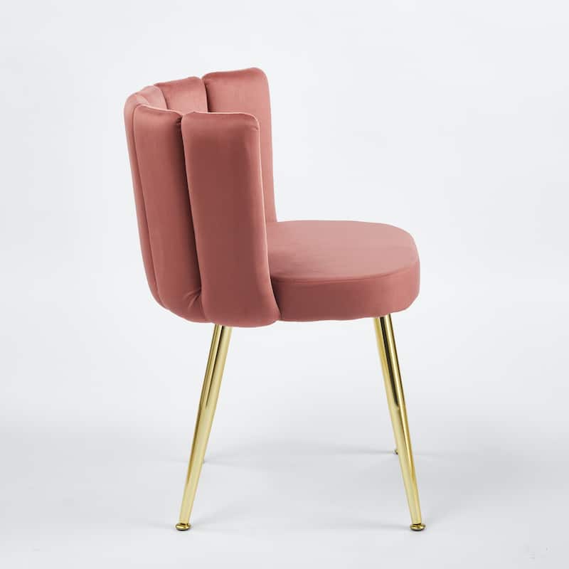 Modern dining chair(set of 2 ) with iron tube legs, comfortable backrest, suitable for dining room, living room, cafe