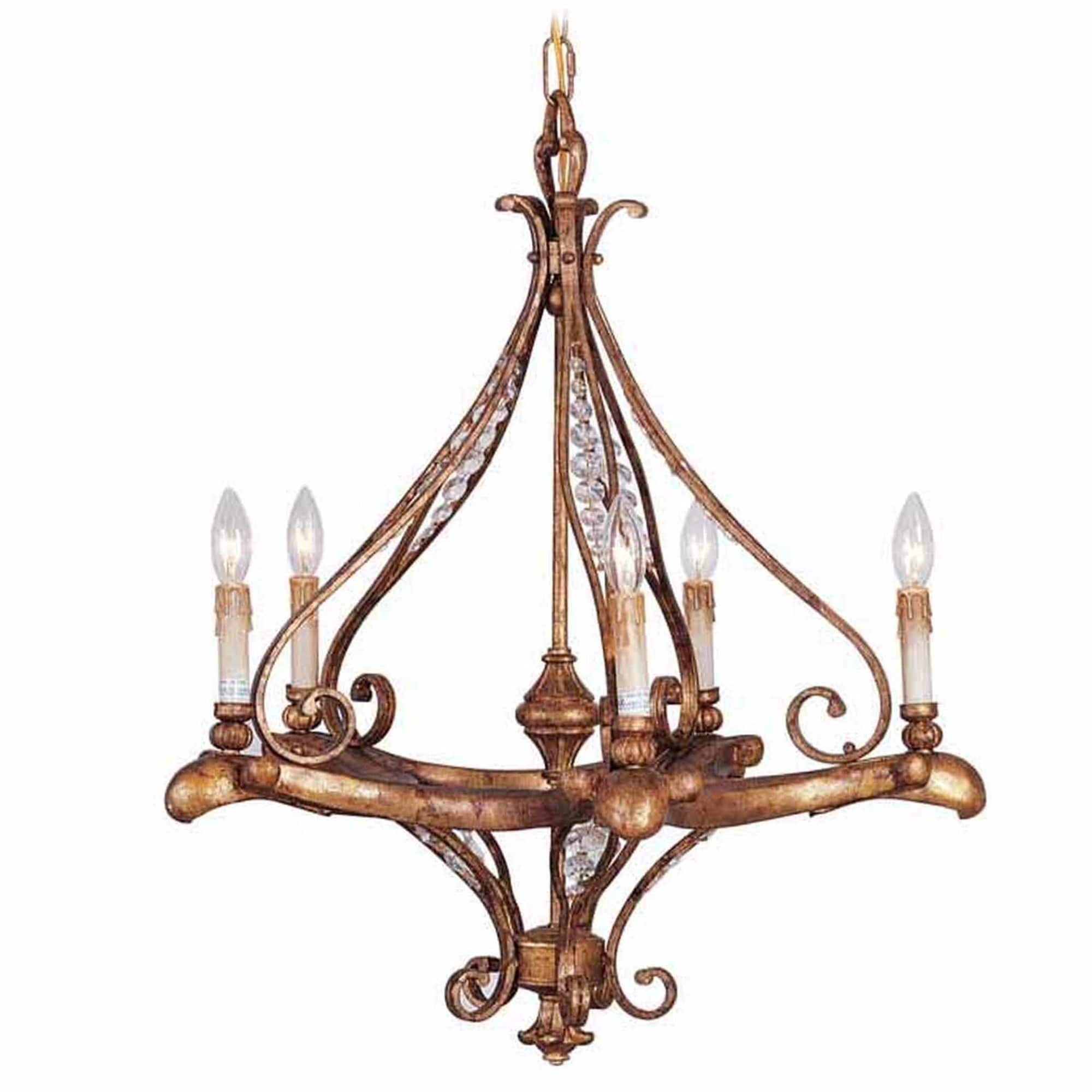 Volume Lighting V3855  Baroque 5 Light 26" Wide Taper Candle Chandelier - Chandeliers For Bedrooms by Overstock.com