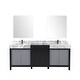 preview thumbnail 89 of 157, Lexora Zilara Bathroom Vanity Complete Set in Black and Grey with Faucet