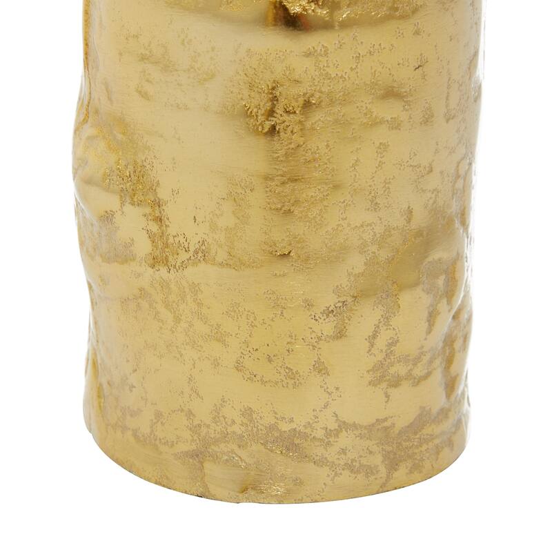Aluminum Metal Tree Trunk Inspired Decorative Vase - Set of 2 Gold or Silver - CosmoLiving by Cosmopolitan