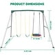 preview thumbnail 8 of 6, 9.5' Heavy Duty Tall Swing Sets for Backyard for Kids and Adults