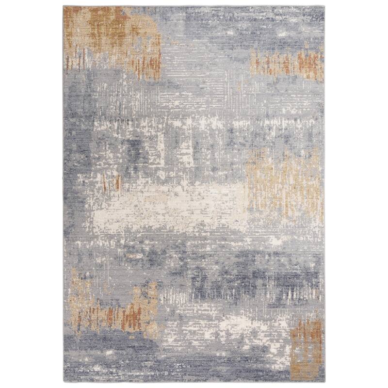Alora Decor Sage Abstract Wool Area Rug - 5' x 8' - Gray