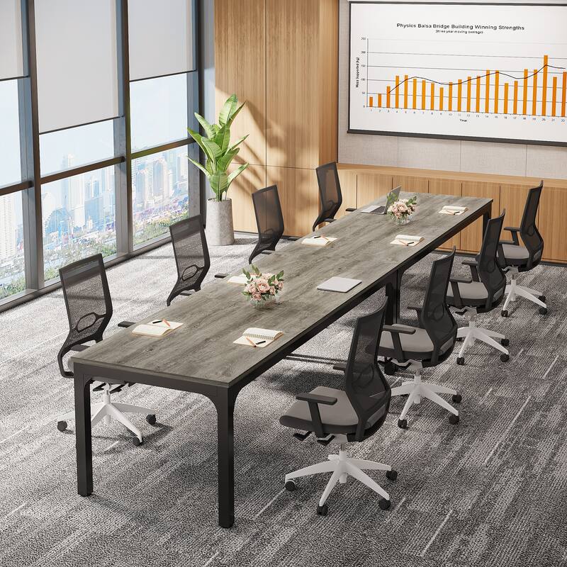 78.74" Large Rectangle Conference Table, Office Meeting/Seminar/Business Table Desk for Office Boardroom & Meeting Room
