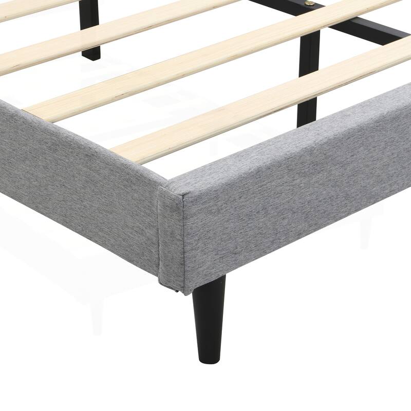 Modern Platform Bed Frame with Tufted Headboard and Multiple Functionalities