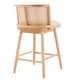 preview thumbnail 9 of 29, Christopher Knight Home - Talia Scandinavian Upholstered Wooden Counter Stool Set - Bar Chairs with Rattan Backrest